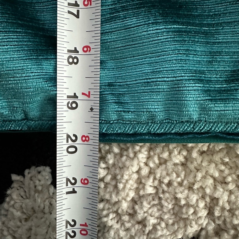 20x20 Pier 1 Blue Velvet Pillow Covers (Set of 2) - Picture 3 of 5